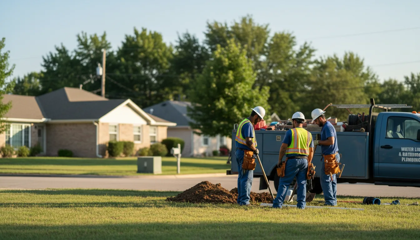 Residential water line and bathroom plumbing service in Modale, IA